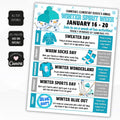 printable digital winter spirit week flyers for christmas alternative
